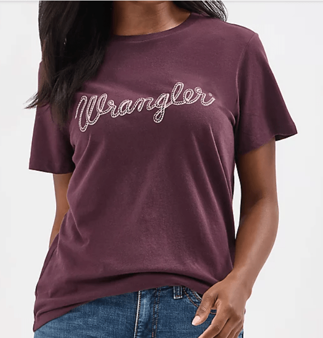 112354373 Womens Wrangler Rope logo Tee