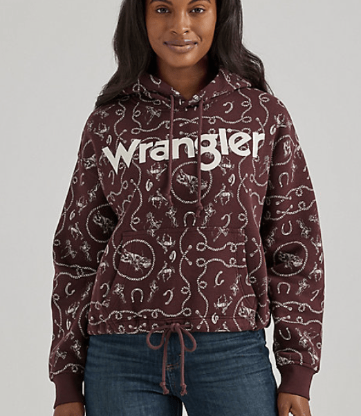 112356691 Wrangler Womens Western hoodie- front