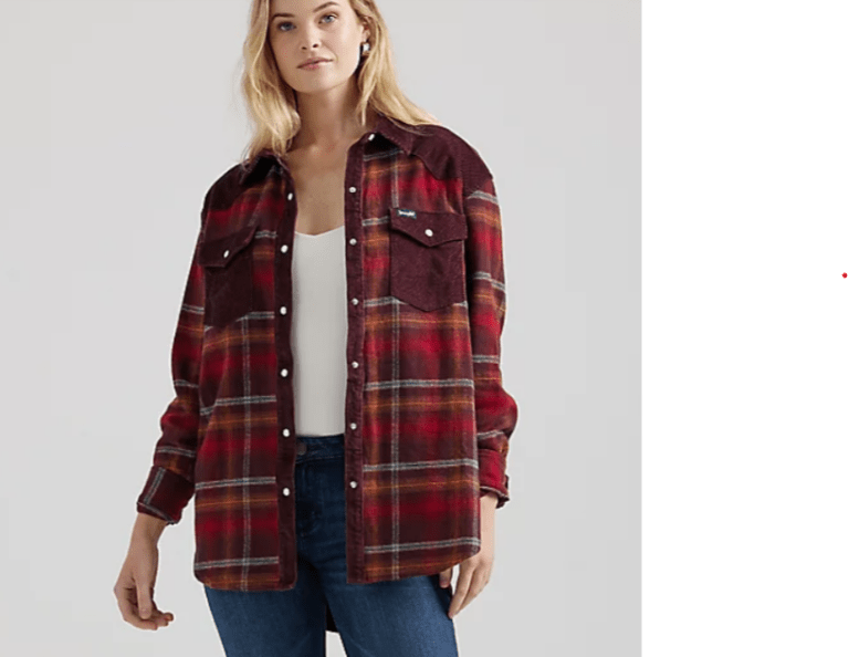 Womens Corduroy Flannel Shirt