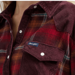 Womens Corduroy Flannel Shirt- POCKET