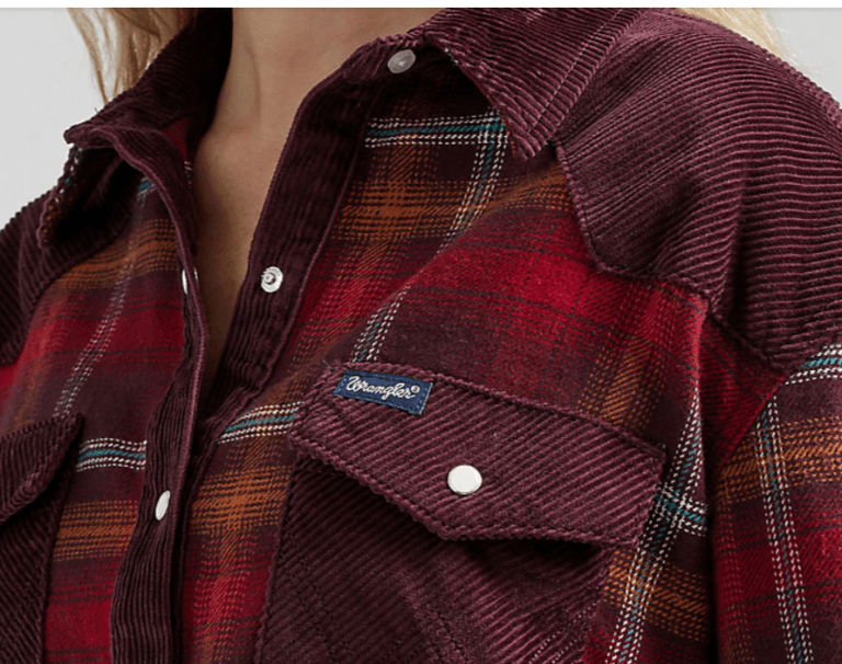 Womens Corduroy Flannel Shirt- POCKET