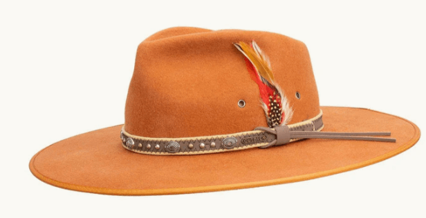 Outback Swan Wool Hat – Burnt Orange -1