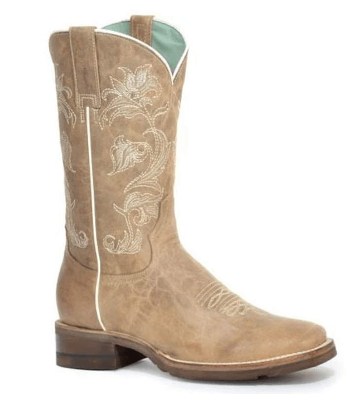 Rope Womens floral tan boot 0184