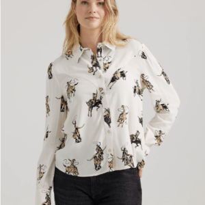 Wrangler cream horse blouse-2