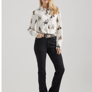 Wrangler cream horse blouse-3