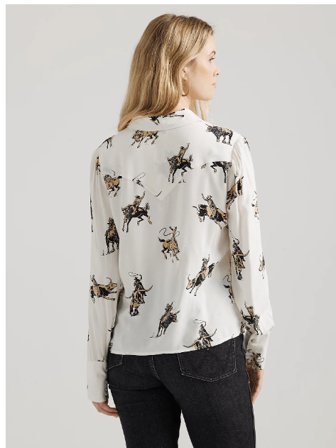 Wrangler cream horse blouse-4